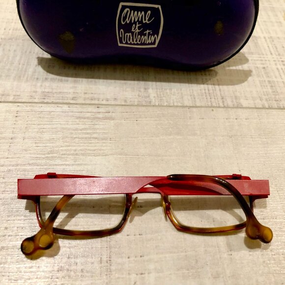 Anne et Valentin Fabulous Frames Red Tortoise Eyeglasses Made in France ORI - Picture 4 of 5